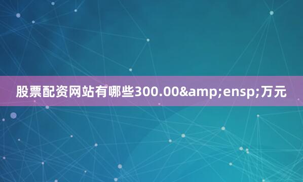 股票配资网站有哪些300.00 万元