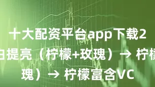 十大配资平台app下载2️⃣ 美白提亮（柠檬+玫瑰）→ 柠檬富含VC
